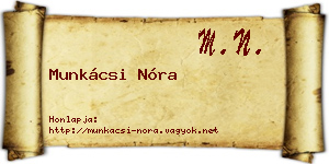 Munkácsi Nóra névjegykártya