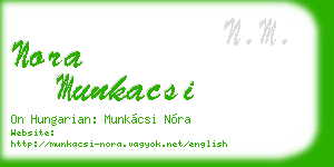 nora munkacsi business card