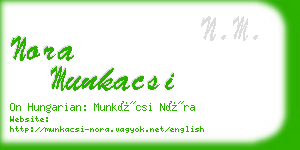 nora munkacsi business card